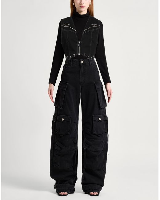 Pinko Black Tailored Vest Cotton