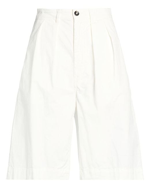 TRUE AVENUE White Shorts & Bermuda Shorts Polyester, Viscose