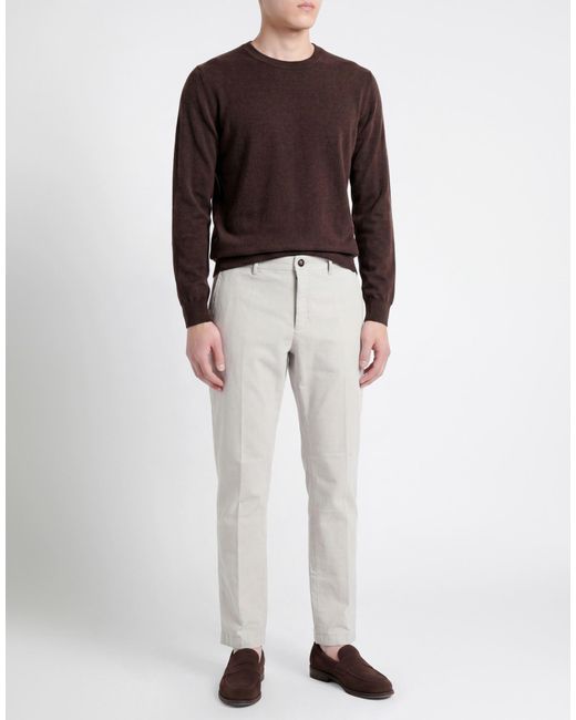 Department 5 Gray Light Pants Cotton, Rubber for men