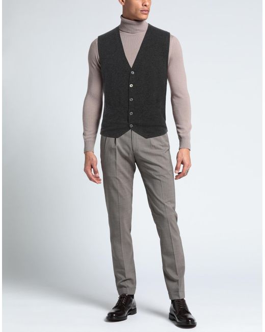 FILIPPO DE LAURENTIIS Black Cardigan Merino Wool, Cashmere for men