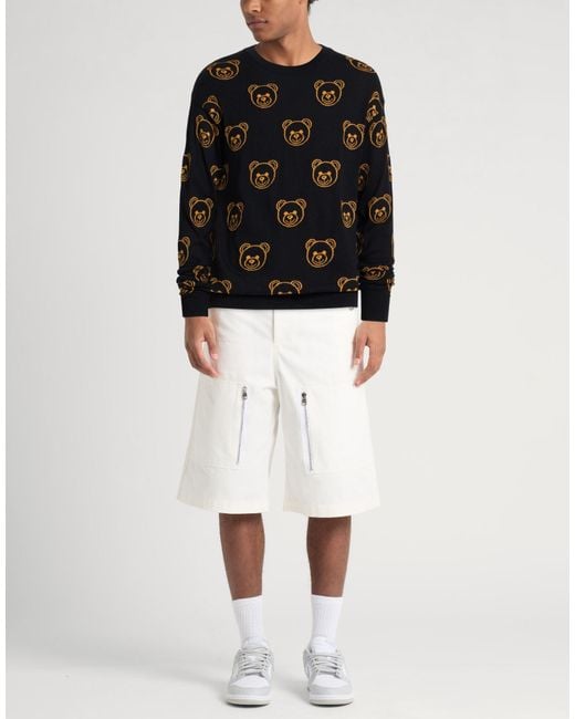 Moschino Black Sweater Polyamide, Elastane for men