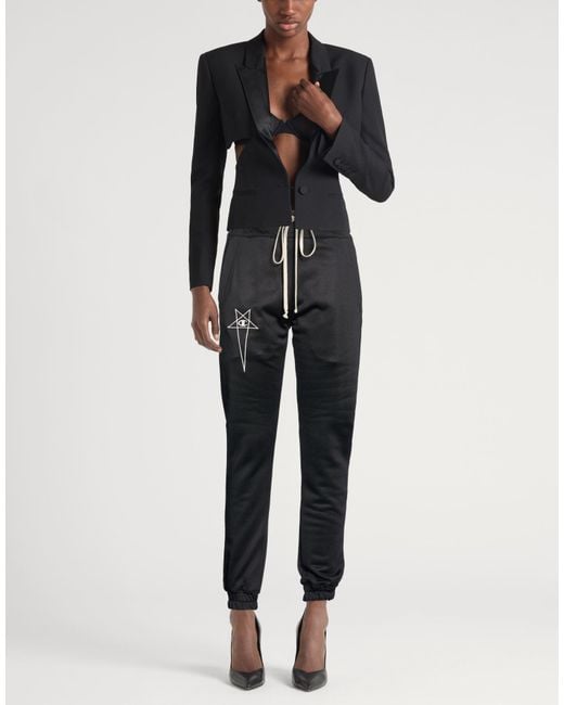 Rick Owens X Champion Black Pants Polyamide, Cotton