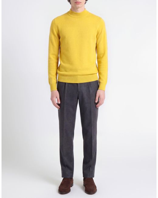 Bellwood Yellow Turtleneck Wool, Cashmere for men