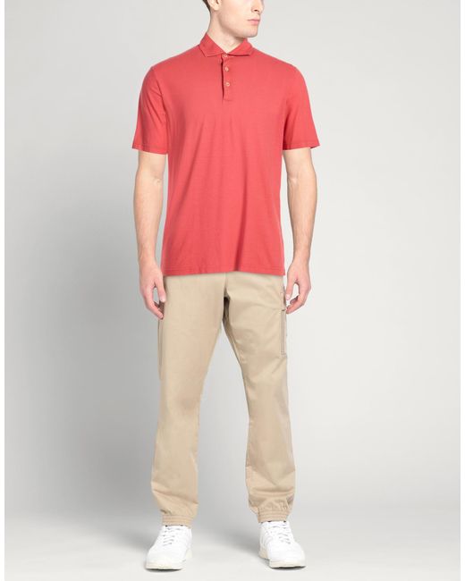 FILIPPO DE LAURENTIIS Red Polo Shirt for men