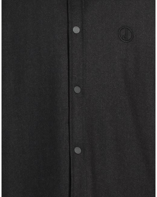 Dunhill Black Charcoal Jacket Cashmere, Elastane for men