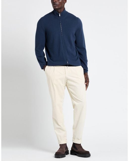 Fedeli Blue Cardigan Cashmere for men