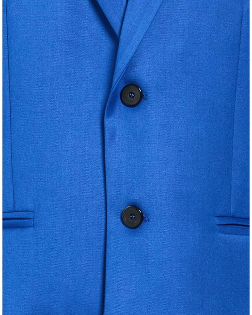 Imperial Blue Blazer Polyester, Viscose, Elastane for men