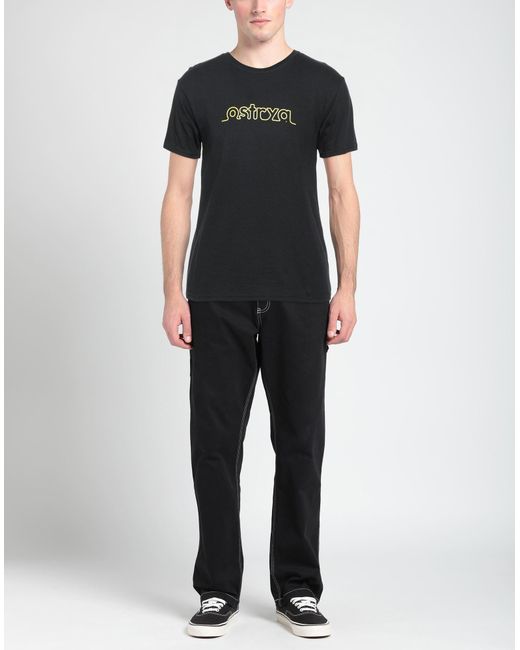 Ostrya Black T-Shirt Cotton, Polyester for men