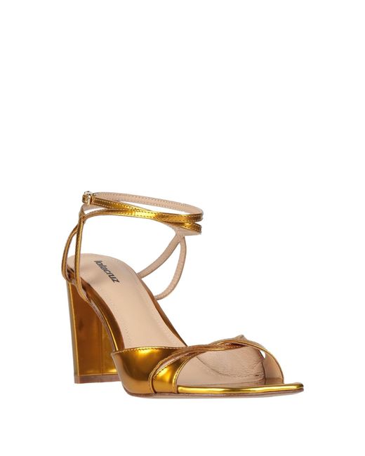 Lola Cruz Metallic Sandals