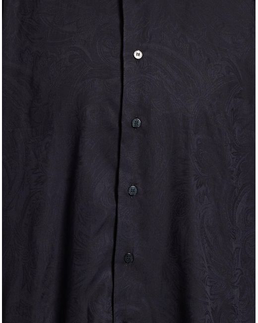 Etro Blue Shirt Cotton, Lyocell for men