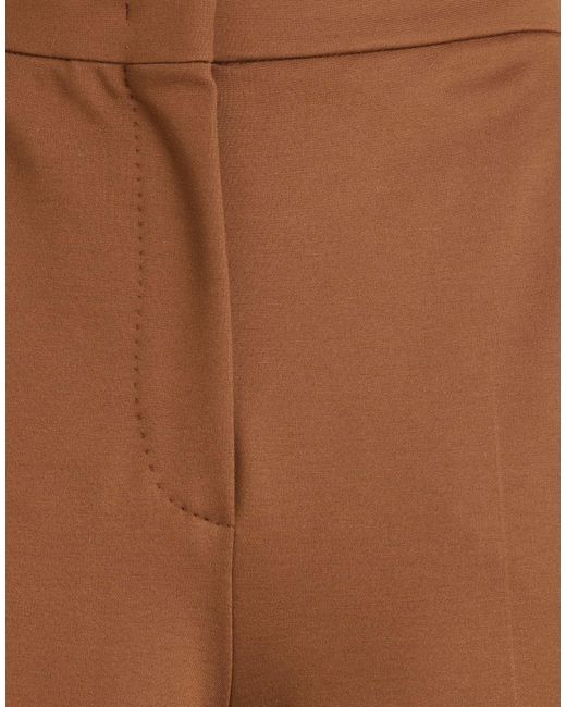 Max Mara Brown Pants Viscose, Polyamide, Elastane