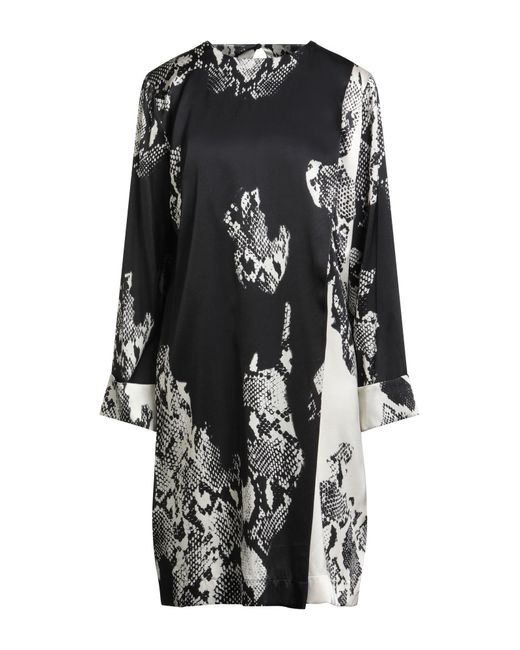 Clips Black Midi Dress Silk, Elastane