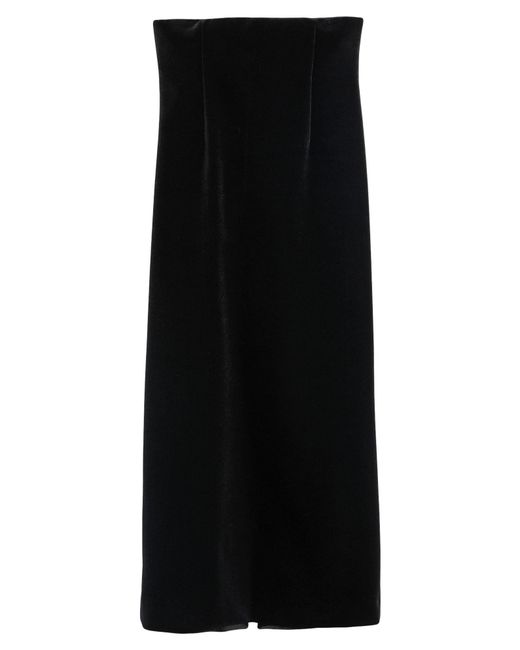 Philosophy Di Lorenzo Serafini Black Maxi Skirt Polyester, Elastane, Polyamide