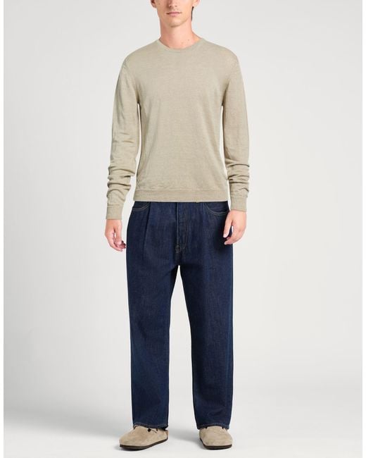 Alpha Studio White Sweater Hemp for men