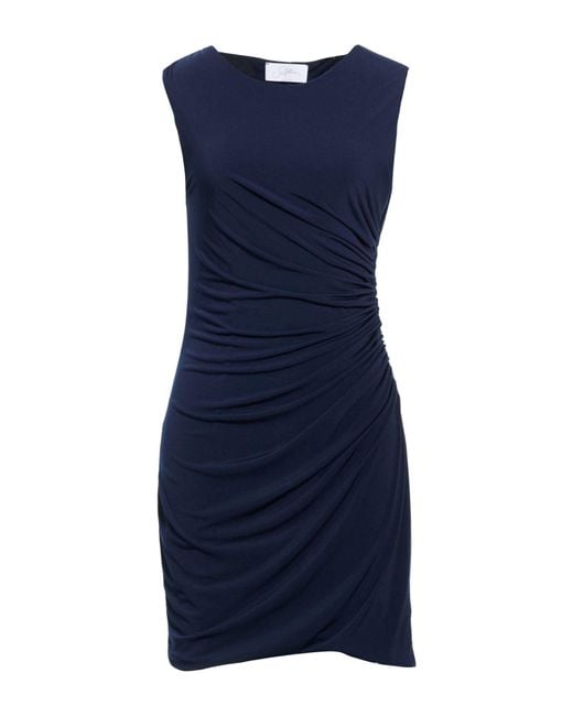 Soallure Blue Mini Dress Polyester, Elastane