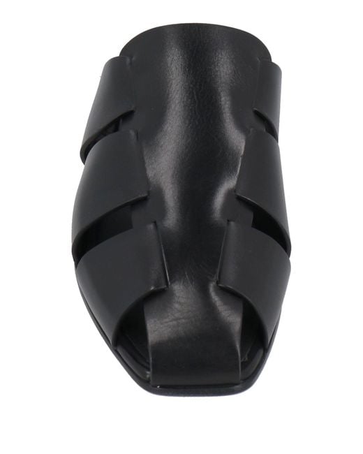 Officine Creative Black Mules & Clogs Leather