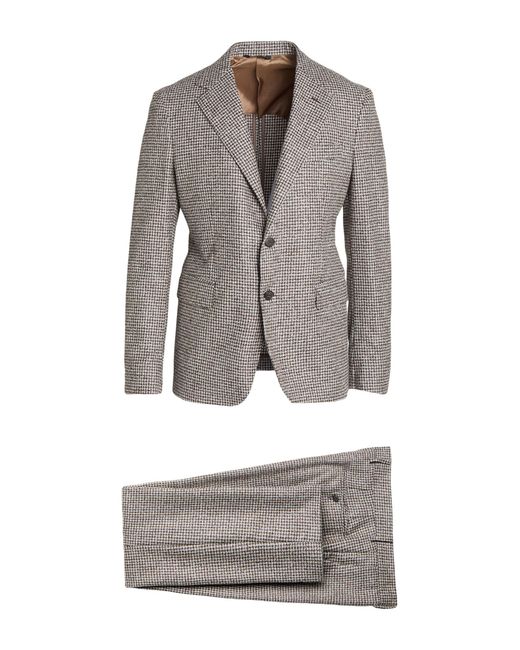 Brian Dales Gray Suit Wool, Polyester for men