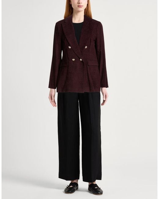 Kaos Purple Blazer Viscose, Cotton, Polyamide