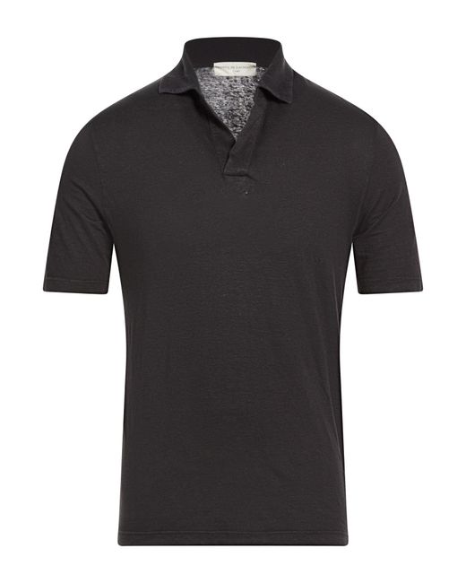 FILIPPO DE LAURENTIIS Black Polo Shirts for men