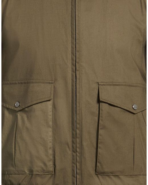 Herno Green Jacket Cotton, Elastane for men