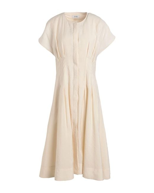 COS Natural Midi Dress Modal, Polyester