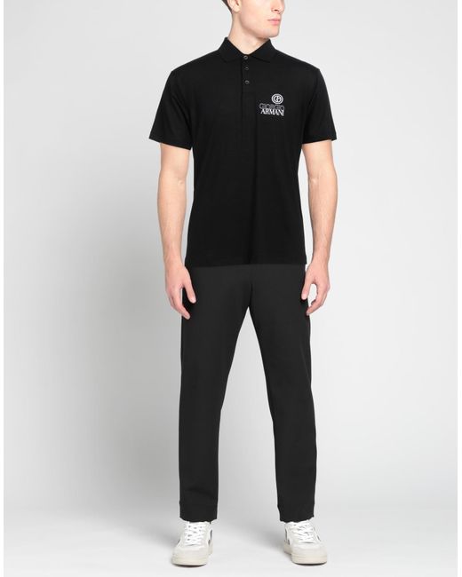 Giorgio Armani Black Polo Shirt for men