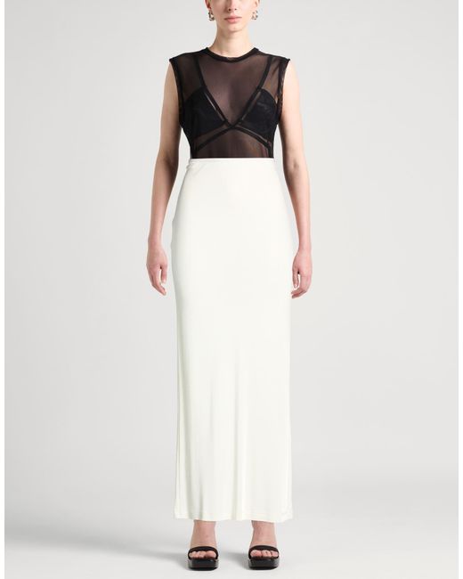 Helmut Lang White Maxi Skirt