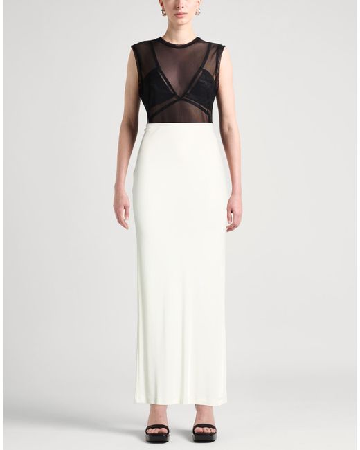Helmut Lang White Maxi Skirt