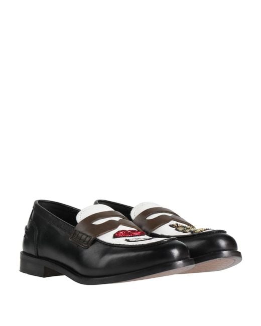 CafeNoir Black Loafers Leather