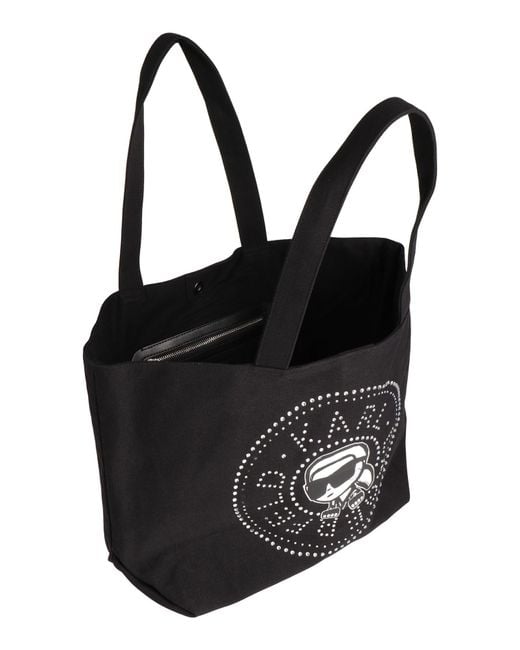 Karl Lagerfeld Black Handbag Organic Cotton, Cotton