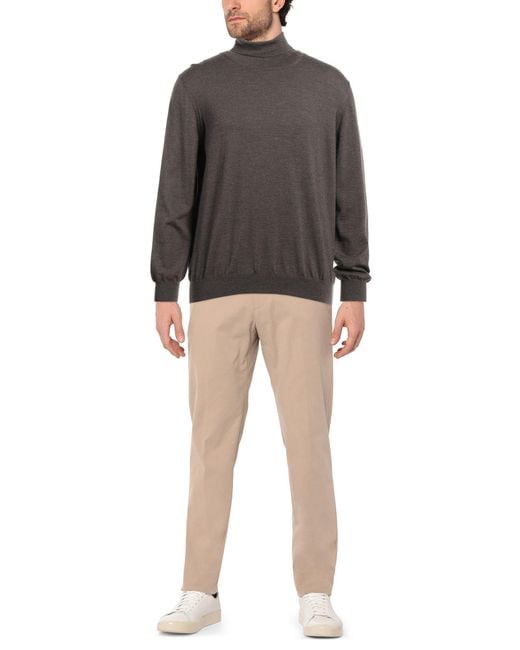 Barba Napoli Gray Turtleneck Virgin Wool for men