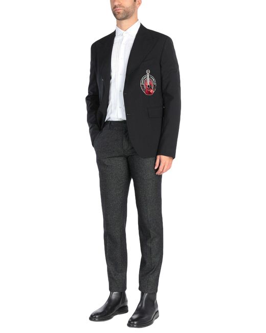 Dolce & Gabbana Black Blazer Virgin Wool, Elastane for men