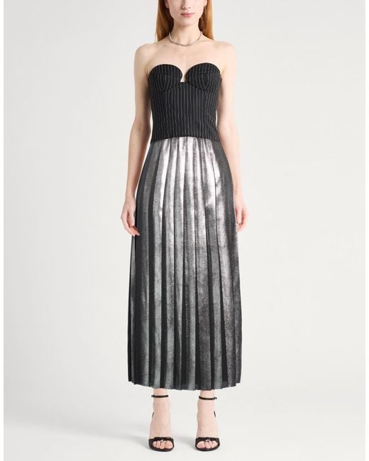 MSGM Gray Maxi Skirt Polyester
