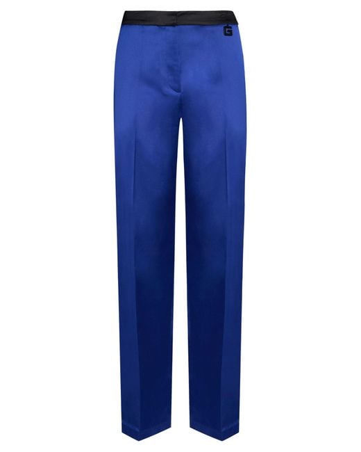 Gaelle Paris Blue Pants Polyester, Elastane