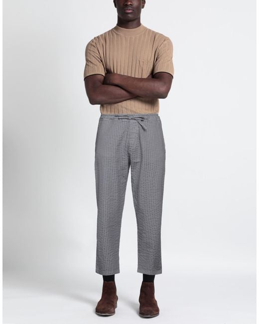 Crossley Gray Pants Cotton for men