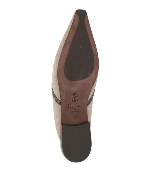 Brunello Cucinelli White Light Mules & Clogs Leather