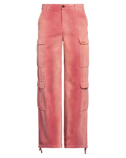 Heron Preston Pink Rust Pants Cotton for men