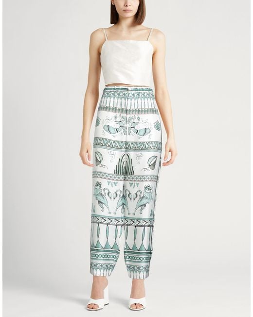 Fabiana Filippi White Pants Silk