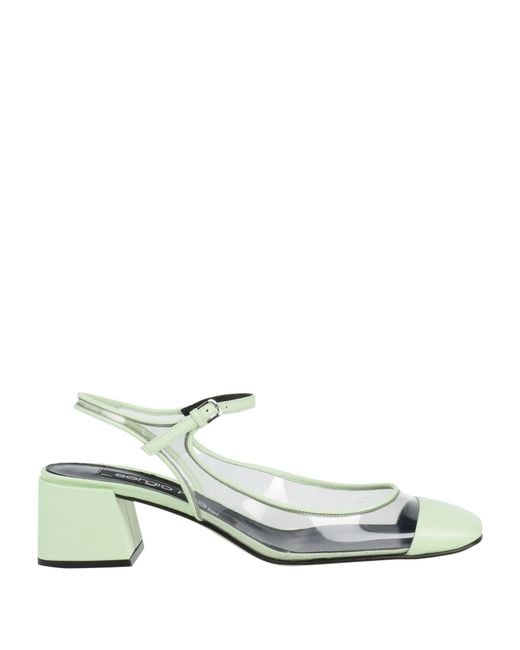 Sergio Rossi White Light Pumps Leather, Pvc