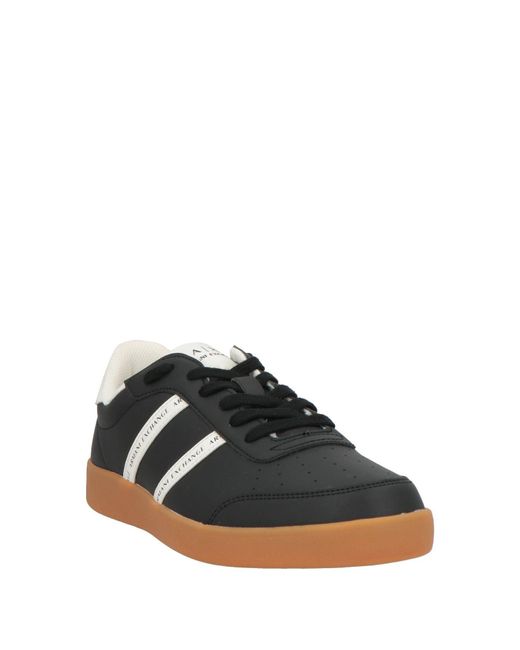 ARMANI EXCHANGE Black Sneakers Polyester, Polyurethane for men