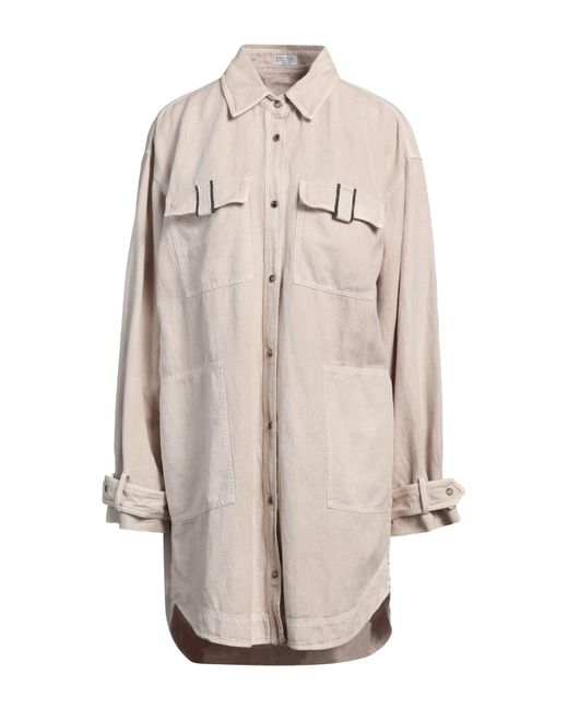Brunello Cucinelli Natural Embellished Denim Jacket