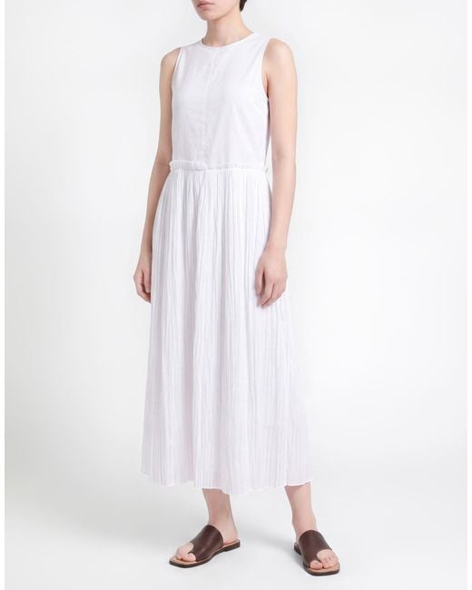 Jil Sander White Midi Dress Cotton