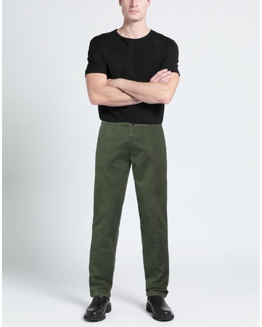 Les Copains Green Pants for men