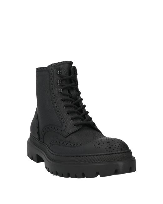 Giovanni Conti Black Ankle Boots Soft Leather for men