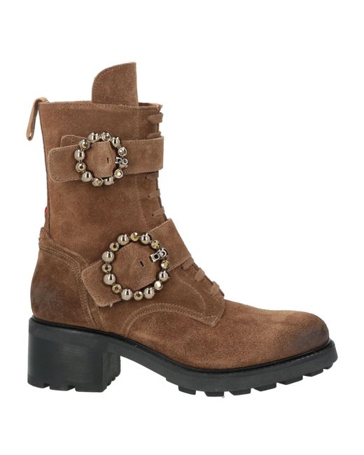 GIO+ Brown Ankle Boots Leather