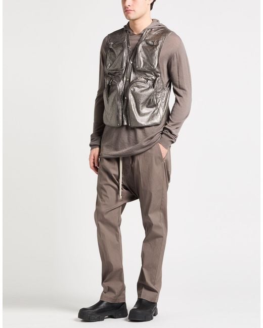 Rick Owens Gray Gilet for men