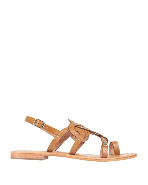 Les Tropeziennes Brown Thong Sandal Leather