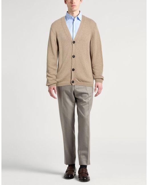 Massimo Alba Natural Sand Cardigan Cotton, Silk for men