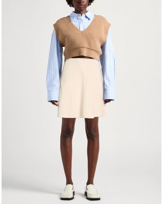 Bruno Manetti Natural Mini Skirt