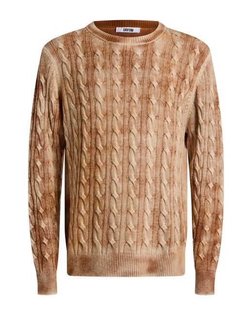 Grifoni Brown Sweater Wool, Polyamide for men